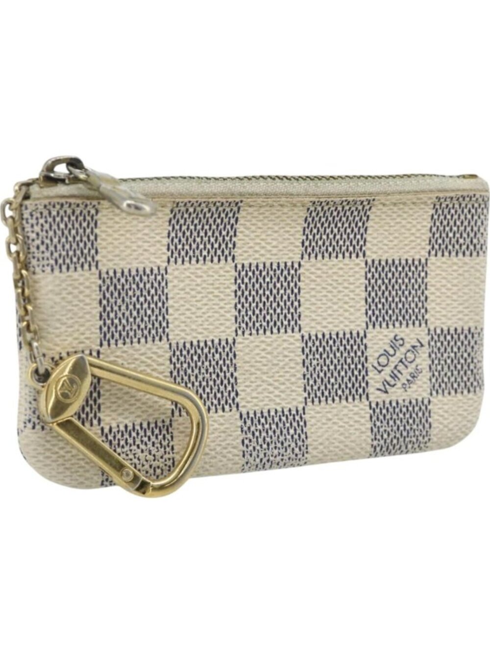 LOUIS VUITTON Damier Azur Pochette Cles Coin Purse N62659